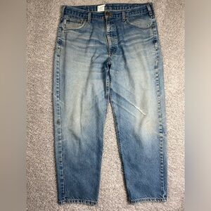 Carhartt Jeans Mens 40 x 30 Relaxed Fit Work Utility Style B17 DST Rugged Holes
